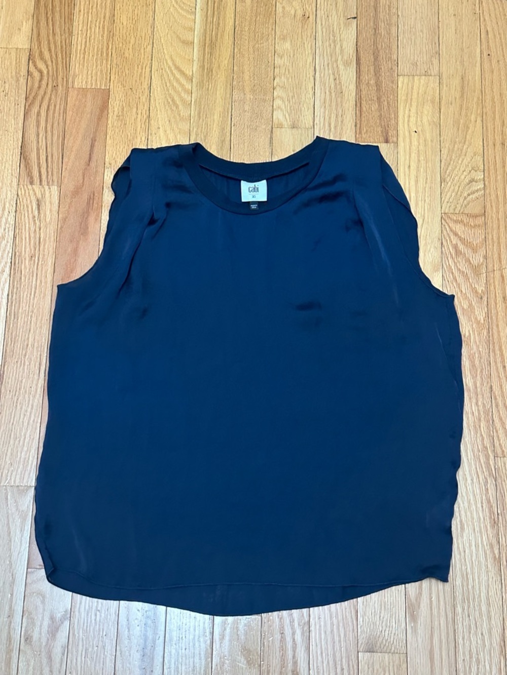 CAbi Navy Crewneck Sleeveless Top